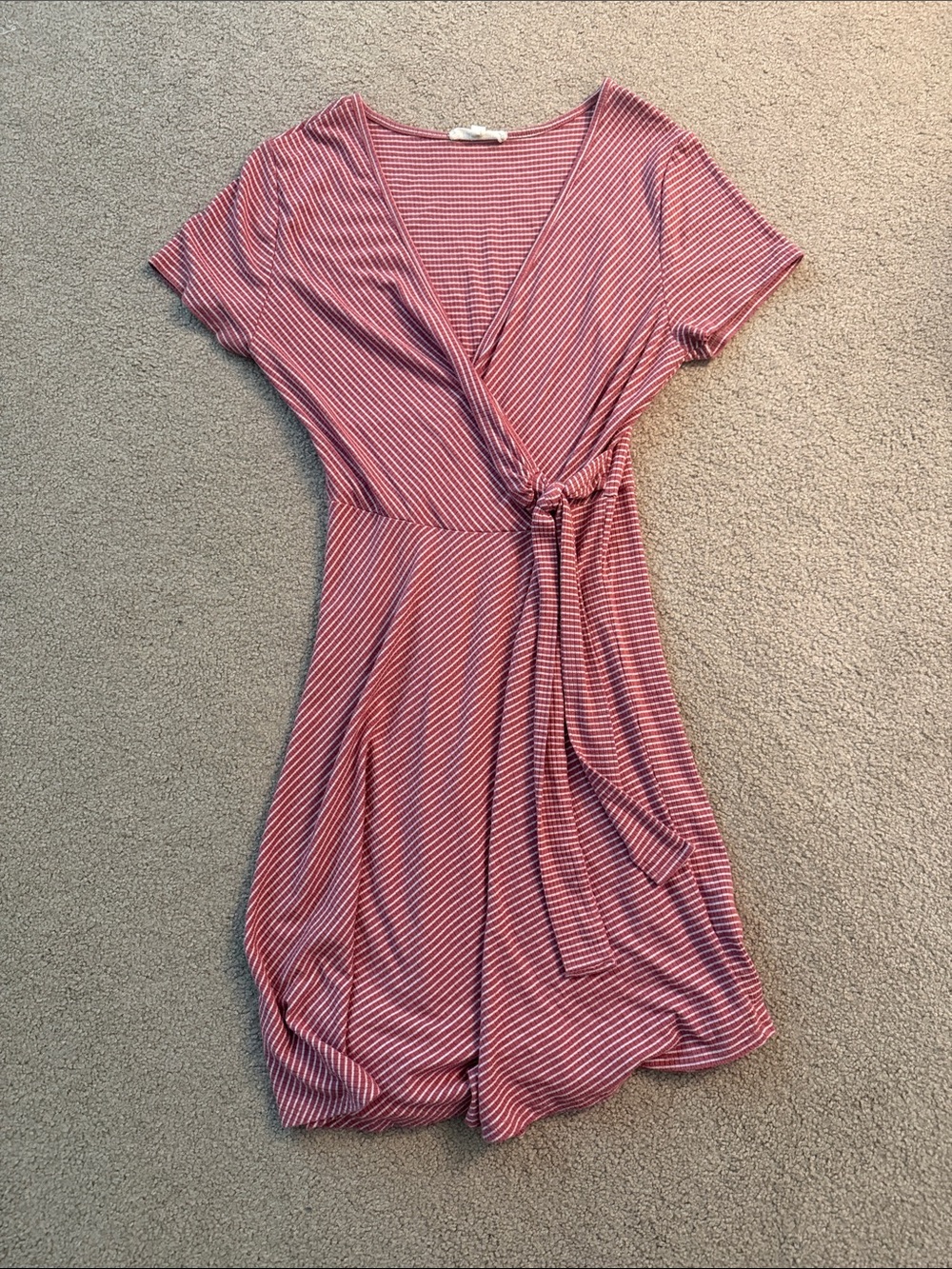 🚨5/$25!! Rolla Coster Ribbed Scoop Tank - Dusty Red & White Stripes